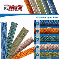 Flexo Remix PET Expandable Braided Sleeving 10FT 25 Feet – Techflex