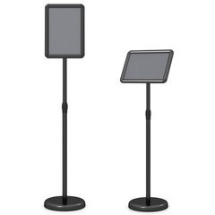 2PCS Sign Holder Stand 8.5 x 11 Inch w/Snap-Open Frame & 360° Rotation for Malls