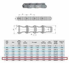 #88K Pintle Roller Chain 10 Feet with 1 Connecting Link