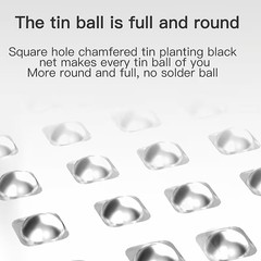 🔲Universal BGA Soldering Mesh 0.3/0.35/0.4/0.5mm High Temp Reballing Stencil🆕