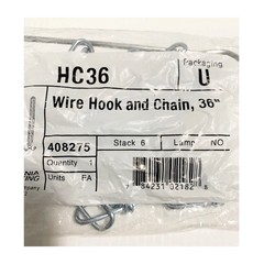 Lithonia HC36 Wire Hook & 36″ Chain New Free Shipping 2PACK