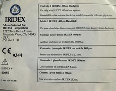 Iridex Iriderm DioLite 532 nm Laser 1400 um Micron Spot Handpiece 40050