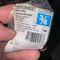 🔥 Everbilt Brass Hose Bibb Vacuum Breaker 3/4 in Inlet/Outlet VAC-BFP-Z4EB