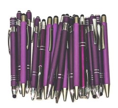 20ct Lot Misprint Metal Retractable Click Pens by Color: PURPLES Violet/Lavender