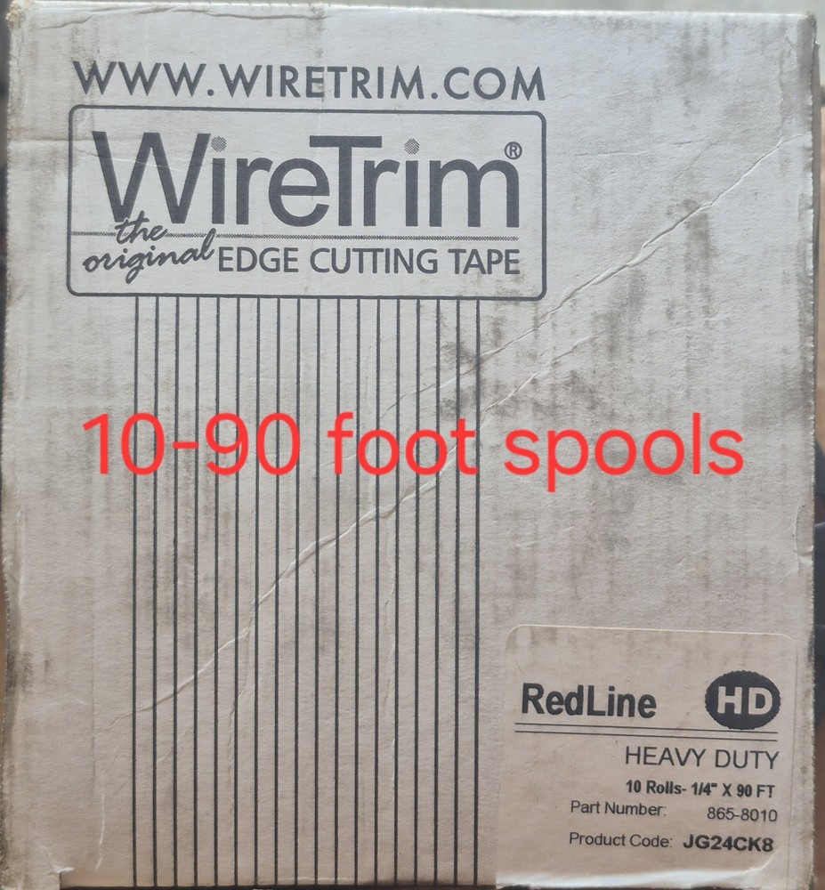 Wiretrim Redline Hd 865-8010 Edge Cutting Tape 1/4″×90′ 10 Pack!