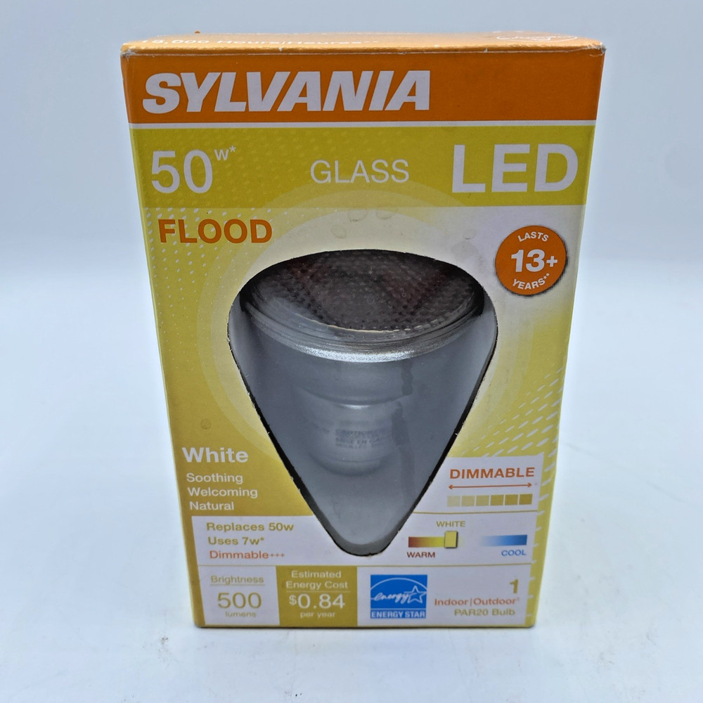 Sylvania LED PAR20 50W 120V Dimmable Bulb White 500 Lumens Flood