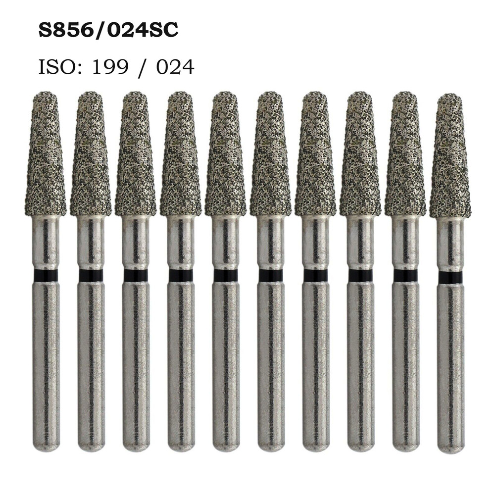 10/50pcs Dental Diamond Burs FG Short Shank S856/024SC Super Coarse High Speed