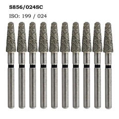 10/50pcs Dental Diamond Burs FG Short Shank S856/024SC Super Coarse High Speed