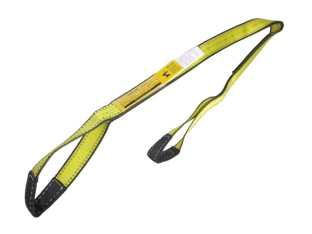 2″ x 3′ Poly Lifting Tow Strap Web Sling Eye & Eye 2-ply 12,800 lbs Rating