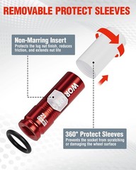 WORKPRO 1/2″ Drive Lug Nut Impact Duty Socket 21mm Deep Thin Wall Socket 6 Point