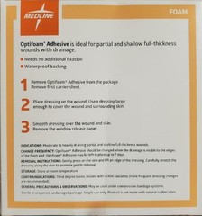 BOX OF 10- MEDLINE OPTIFOAM DRESSINGS 4″x4″ #MSC1044
