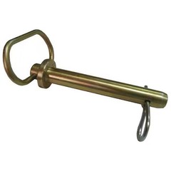 Hitch Pin, Detent, 1/2 In Pin Dia, 4 In Shank Lg, Steel, Zinc Plated Finish,