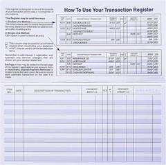 24 PCS Check Registers for Personal Checkbook, Easy to Read Checkbook Register