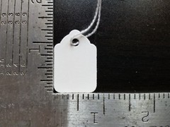 Blank White Merchandise Price Tags w/ String Retail Jewelry Strung Large Small