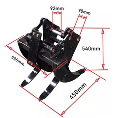 Mini Excavator Grapple Attachment – Heavy Duty Log & Brush Grabber for 0.8-1.5 T