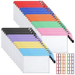 36 Pcs Mesh Zipper Pouch, 4.7×6.5 inch Waterproof Zip Mesh Bags with 2 Sheets…