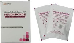 5 x HEMOSPONGE Absorbable Gelatin USP Sterile 2 Sponge Pack SIZE 80x50x10mm