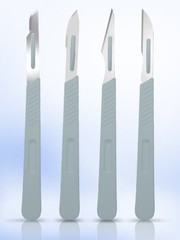Retractable Disposable Scalpel 15 Disposable Dermaplaning Blades with Plastic