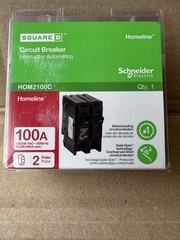 Square D HOM2100C 100A 2P Circuit Breaker 100 Amp 2 Pole Homeline HOM