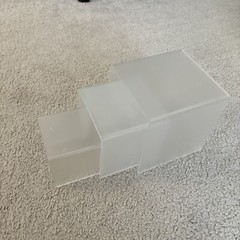 3 Pcs Acrylic Risers for Display, Acrylic Display Riser, Clear Display Stands