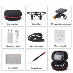 4.0X Dental Loupes Medical Ergo Surgical Magnifier+5W LED Surgical Head Light