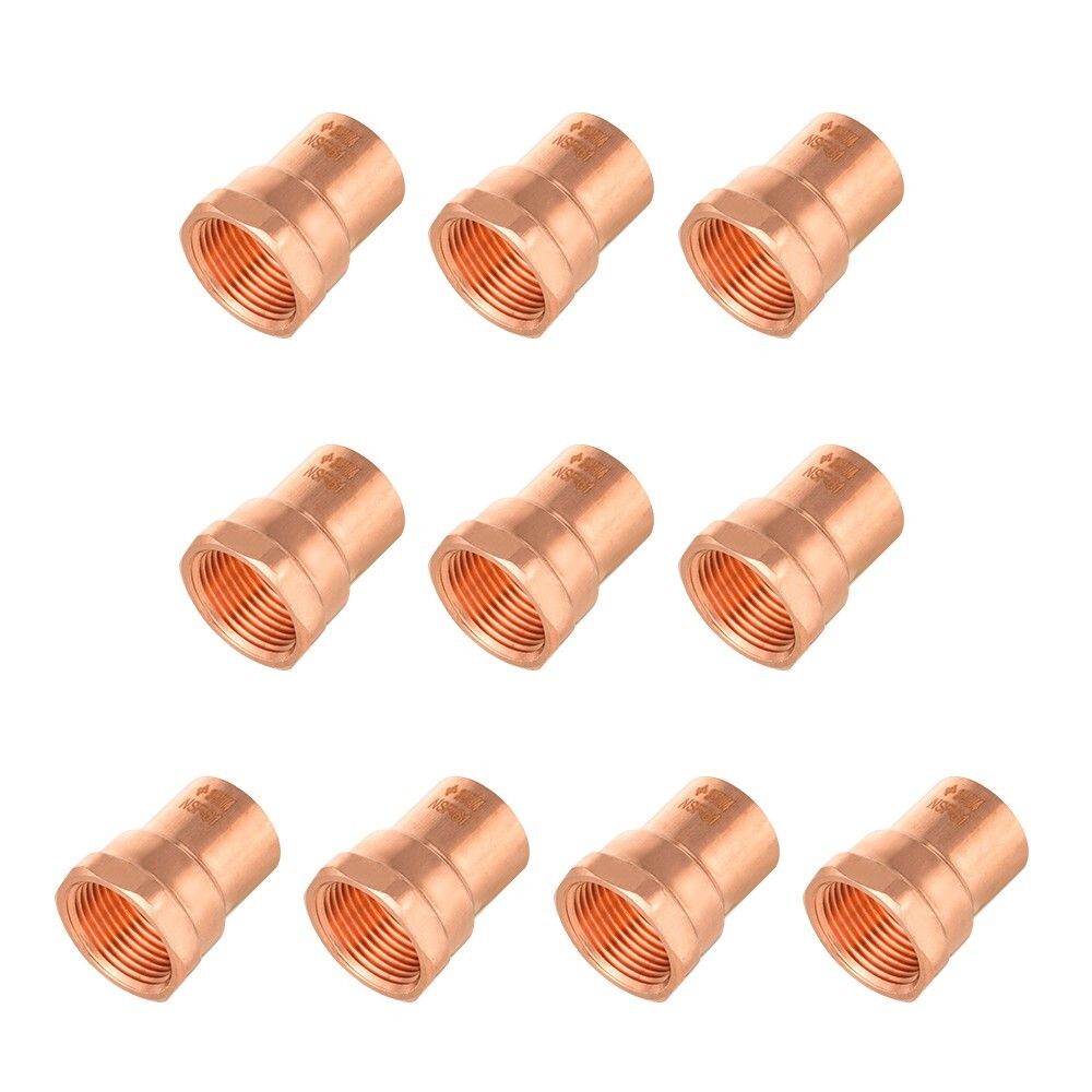 10 PCS EFIELD 3/4″ C x 3/4″ FNPT Copper Female Adapter Fittings, Lead Free