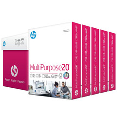 HP Multipurpose20 Printer Paper 8.5×11 20 lb 96 Bright 5 Reams