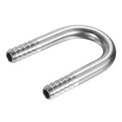 U Shaped Hose Barb Fitting 3/8″ (10mm) OD 304 Stainless Steel U-Joint Connector]
