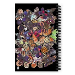 Blank Journal 5.5 × 8.5 Inches, Butterflies, Spiral Bound, 140 Pages Notebook