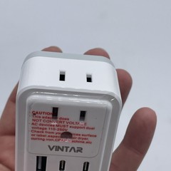 Foldable South Africa Travel Plug Adapter, Type M Power Adapter White