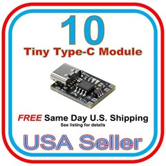 Tiny Smallest USB Type-C Ternary Lithium Battery Charger & Protection 3.7V 4.2V