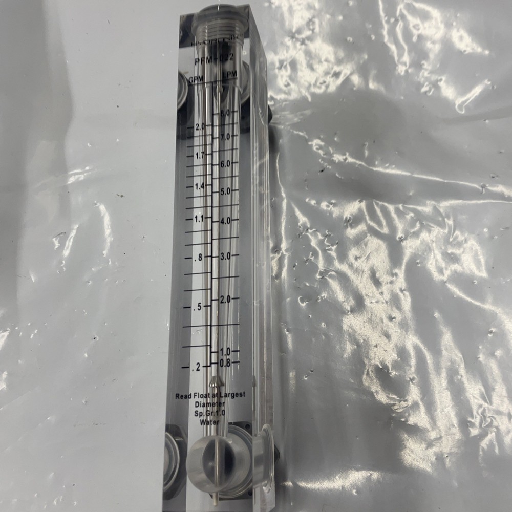 Hydronix Pfm-22 Pfm-022 Flow Meter .2-2 Gpm 3/8” Mnpt Panel Mount New