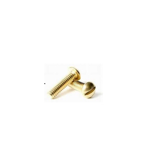 #2-56 x 1″ ROUND HEAD SLOTTED MACHINE SCREWS SOLID BRASS