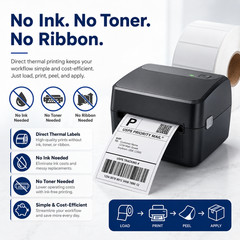 DK-1247 4.07″ x 6.4″ Shipping Labels Compatible with Brother QL-1050 QL-1050N