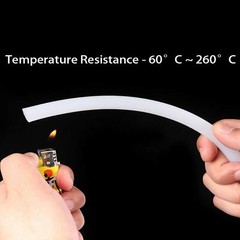 Silicone Tube Hose White Food Grade High Temp Flexible 2-38mm ID x 4-44mm OD