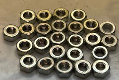 (25) M3.5-0.6 Zinc Plated Hex Steel Nuts (24M218)
