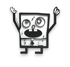 Doodle Bob Pencil Holder Desk Ornament 3D Printed