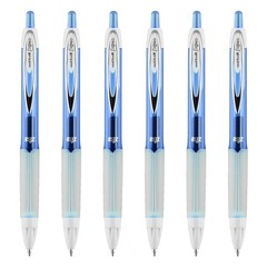 uniball 207 Fashion Retractable Gel Pen, Medium Point (0.7mm), Blue Ink, 6 Pens