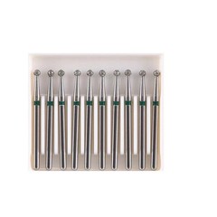 10 Pcs/Box Dental Surgical Diamond FG 1.6mm Burs Ball Round High Speed Handpiece