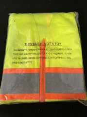 Safety Vest Class 2 4X Large Sleeveless Zip Up Yellow