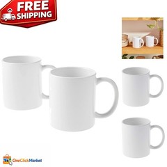 12 Oz Ceramic Sublimation Mugs – Blank & Beveled, Dishwasher & Microwave Safe…