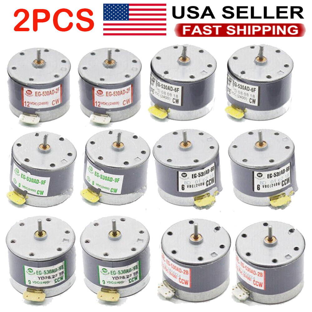 2PC 530 Motor DC 6V 9V 12V 2400RPM-EG-530AD-2B/2F Micro-motor CW/CCW DIY Parts