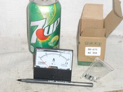 NEW 30 A AC AMP CURRENT AMMETER ANALOG PANEL CORRENT METER INTERNAL SHUNT USA