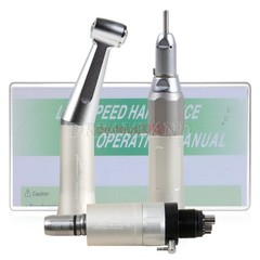 NSK Style Dental Low Speed Handpiece Straight Contra Angle Air Motor Kit 2/4Hole