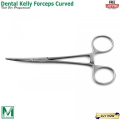 Surgical Hemostat Curved Kelly Locking Clamp Forceps 5.5” Artery Tooth Forceps