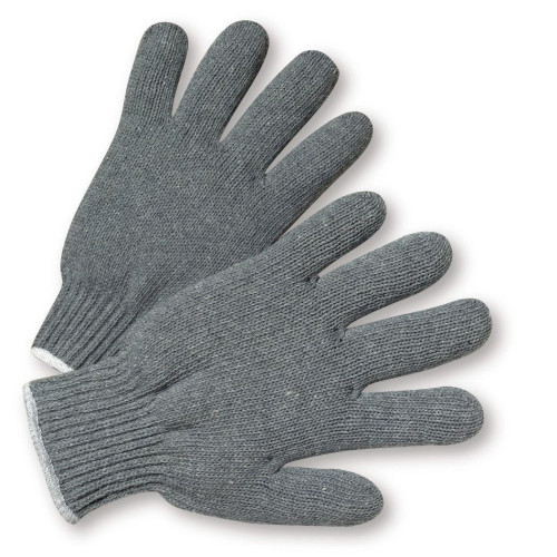 General Purpose String Knit Gloves – Grey, 1 Dozen Pair