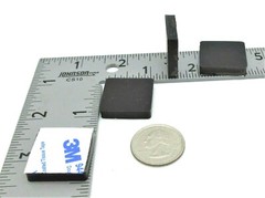 1″ Square x 3/16″ Peel & Stick Rubber Bumper Pads Truck Bed Auto Repair 12pk