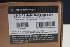 Agilent Technologies G5404-60029 Microplate Labeler Media Kit 0.25in 5K – NEW