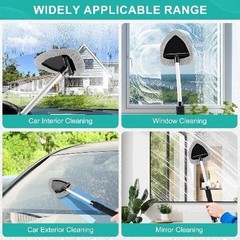 Windshield Cleaner Tool, Car Interior&Exterior Window Cleaning Too Color: Gray