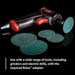 3M Green Corps Roloc Disc 36535, 60+ Grit, 3 in, Pack of 25 Heavy Duty, Quick